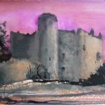 Laugharne Castle watercolour