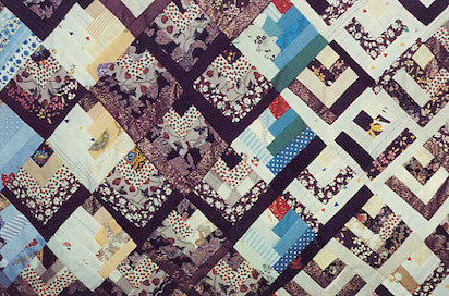 detail of pheasant quilt