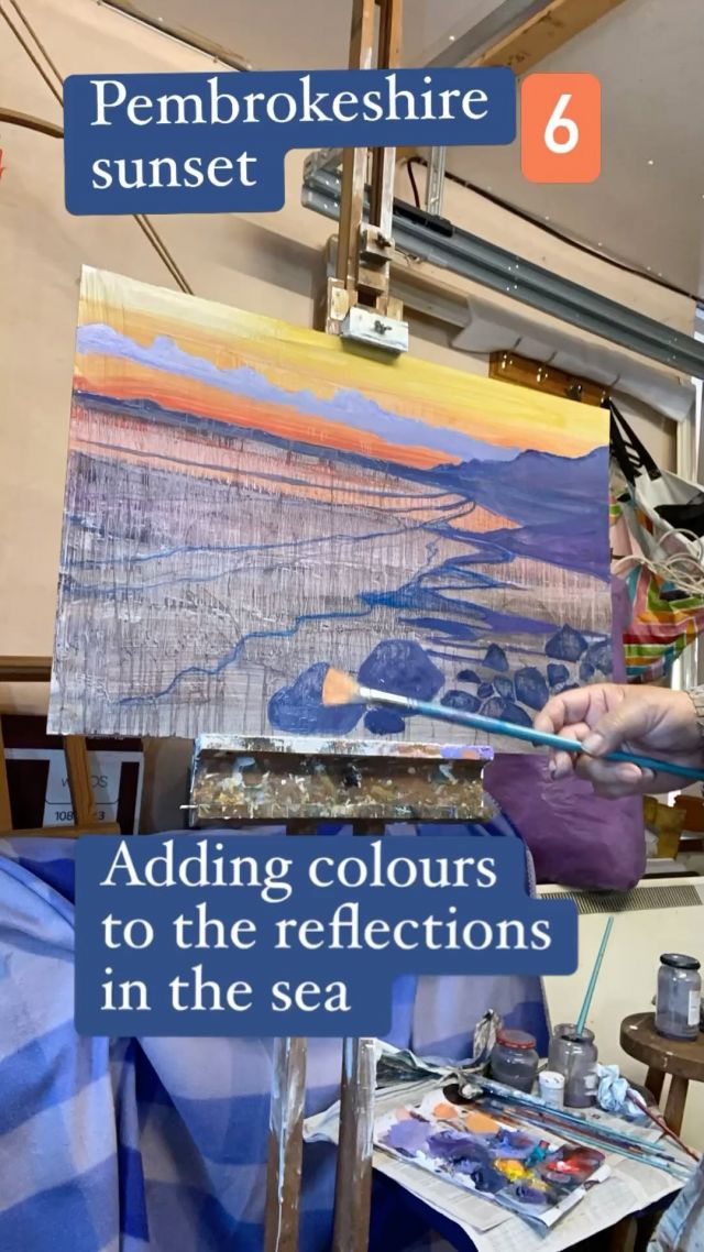 Pembrokeshire sunset 6 #oilpainting #artwork #abstractart #artistsoninstagram #artistatwork #pembrokeshireartist #studioartist #barbarapriceartist #wetpaint #artgallery #gallery #wallart #seascapepainting #sealovers #sunsetlovers #welshartists